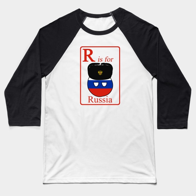 R is for Russiaball Baseball T-Shirt by PVVD